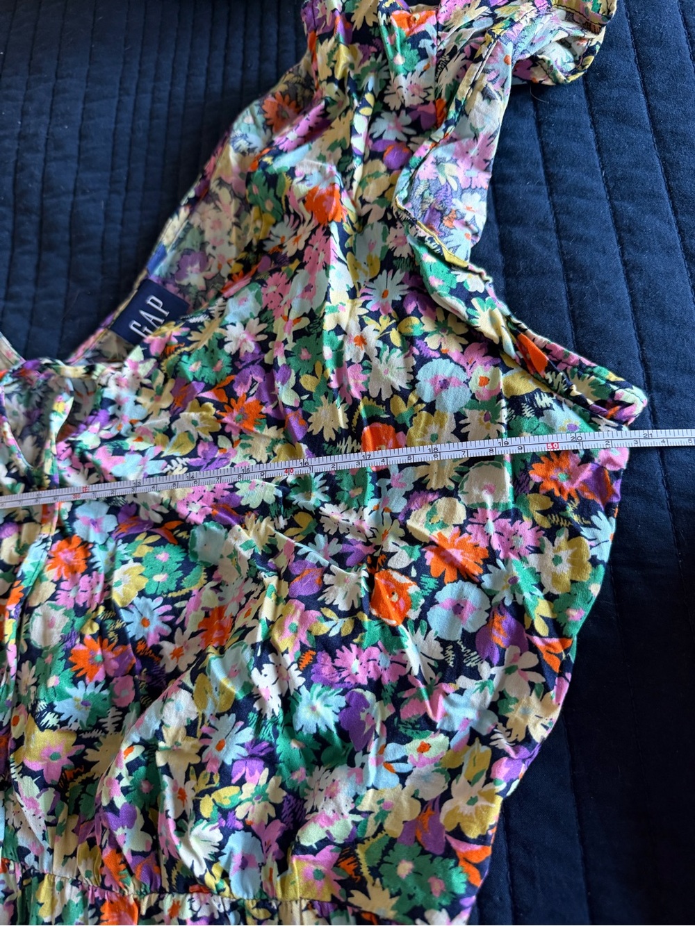 GAP Floral Ruffle Midi Dress in Multicolor - Picture 9 of 11